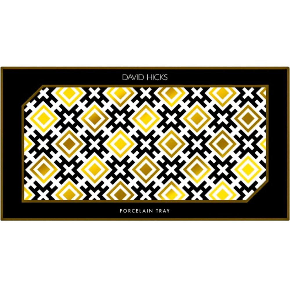 Beautiful David Hicks large trinket tray with gorgeous gilded detail. NWB